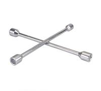 CROSS WRENCH 4 SOCKETS 17MM 19MM 21MM 23MM WHEEL CAR VAN WRENCH P24