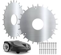 CROSS-X-DESIGN Stainless Steel Spikes Compatible with Husqvarna Automower 305 (from 2016), 310, 315, 315X, Robotic Lawnmower Robot, Diameter 214 mm with 18 x Screws, Traction Improvement for Lawn