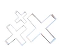 Cross X Times Symbol Math Shape Cookie Cutter Dough Biscuit Pastry Fondant Sharp Stencil Maths Multiplication Mathematics Kiss School (Large)