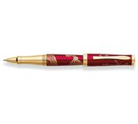 CROSS YEAR OF THE DRAGON RED AND 23KT GOLD ROLLERBALL PEN