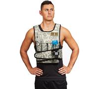 CROSS101 Adjustable Weighted Vest Camouflage Workout Weight Vest Training Fitness, 20 lb.