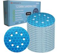 Crossarctic 125mm Sanding Discs Hook and Loop Sanding Disc 80 Pack, Anti-Clogging Orbital Sander Sandpaper 80 Grit, 8 Holes Aluminum Oxide Sandpaper
