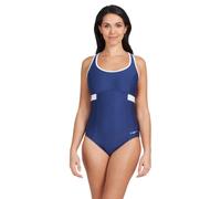 Crossback Women One Piece Swimsuit Zoggs Navy 10
