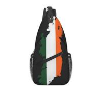 Crossbody Backpack Flag-Map Of United Ireland Black Adjustable Crossbody Bag Lightweight Sling Backpack For Travel Everyday Sport