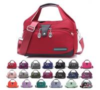 Crossbody Bag, 2024 Newest crossbody bags for women, Versatile Large capacity Handbags with 10 Pocket Compartments, Adjustable Nylon sling bag for Ladies Girls Travel Shopping Work Daily Use (A)