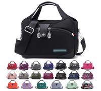 Crossbody Bag, 2024 Newest crossbody bags for women, Versatile Large capacity Handbags with 10 Pocket Compartments, Adjustable Nylon sling bag for Ladies Girls Travel Shopping Work Daily Use (D)
