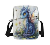 CrossBody Bag for Girls Trendy Shoulder Bag with Adjustable Strap Work Outdoor Sports Funny Dragon A River