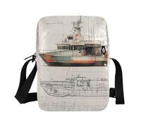 CrossBody Bag for Ladies Casual Shoulder Bag with Adjustable Strap Casual Daily Naval Vessels on Desert Road