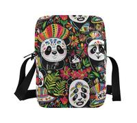 CrossBody Bag for Men and Women Casual Shoulder Bag with Adjustable Strap Work Outdoor Sports Mexico Cinco De Mayo Pandas Color
