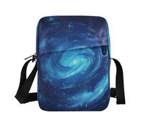CrossBody Bag for Women Sling Bag with Adjustable Strap Travel Work Blue Spiral Galaxy