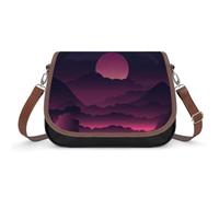 Crossbody Bag Women Sunset Mountain Shoulder Bag Messenger Bag Handbag Purse Wallet 31x22x11cm