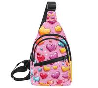 Crossbody Bags for Women Men_Colorful Candy (2) Sling Bag Bakpack Casual Chest Bag with Convertible Shoulder Strap