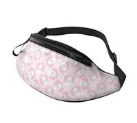 Crossbody Bags for Women Men - Happy Cute Rabbit Love Pink Fanny Packs for Womens Mens Cross Body Waist Bag