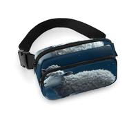 Crossbody Bags for Women Sheep Flying over The Moon Printed Fanny Packs Crossbody with Adjustable Strap, style, 20x13cm, Fanny Packs