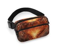 Crossbody Bags for Women Show A Heart on Fire Printed Fanny Packs Crossbody with Adjustable Strap, style, 20x13cm, Fanny Packs