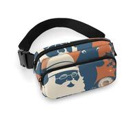Crossbody Bags for Women Silhouette Santa Claus Printed Fanny Packs Crossbody with Adjustable Strap, style, 20x13cm, Fanny Packs