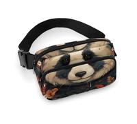 Crossbody Bags for Women Sitting Among Flowers Printed Fanny Packs Crossbody with Adjustable Strap, style, 20x13cm, Fanny Packs