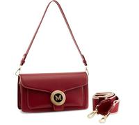 Crossbody Bags for Women Small Cross-Body Purse Shoulder Bag Tote Handbags Evening Clutch with 2 Straps, Red, Retro