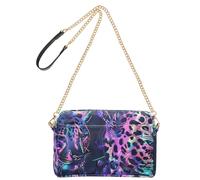 Crossbody Bags for Women Small Shoulder Bag Vegan Leather Waterproof Holographic Leopard Crossover Crossover Bag