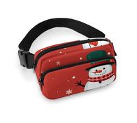 Crossbody Bags for Women Snowman Party Card Printed Fanny Packs Crossbody with Adjustable Strap, style, 20x13cm, Fanny Packs