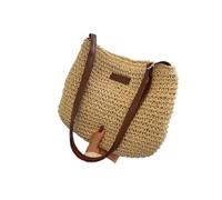 Crossbody Bags For Women Straw Straw BeachHigh Capacity Handmade Shoulder Casual Woven Totes Shopping Clutch Hand Purse(Beige)