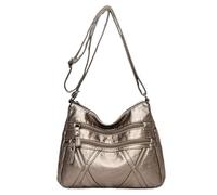 Crossbody Bags For Women Vintage Soft Leather Purses And Handbags Ladies Large Capacity Multi Pocket Shoulder Bag For Female Mother's Day Womens Satchel Bag (Bronze, One Size)