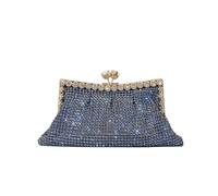 Crossbody Bags For Women Women's Fashion Rhinestone Clutch, Sparkly Diamond Evening Party Hand (Blue)