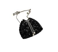 Crossbody Bags Sequin Women's Bucket Bag Bright Eyes Style Fashion Crossbody Dinner Single Shoulder Bags For Evening Prom Wedding Party(Black)