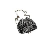 Crossbody Bags Sequin Women's Bucket Bag Bright Eyes Style Fashion Crossbody Dinner Single Shoulder Bags For Evening Prom Wedding Party(Silver)