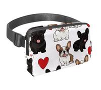 Crossbody Belt Bag for Women Men, Hand Drawn Butterflies Fanny Packs with Zipper Pockets,Waterproof Waist Packs with Adjustable Strap for Workout Running Traveling Hiking, Multicolor 10, One Size