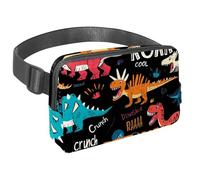 Crossbody Belt Bag for Women Men, Hand Drawn Vacation Fanny Packs with Zipper Pockets,Waterproof Waist Packs with Adjustable Strap for Workout Running Traveling Hiking, Multicolor 5, One Size