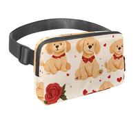 Crossbody Belt Bag for Women Men, Love Hearts Fanny Packs with Zipper Pockets,Waterproof Waist Packs with Adjustable Strap for Workout Running Traveling Hiking, Multicolor 6, One Size