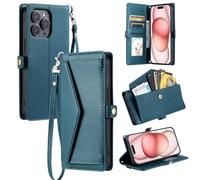 Crossbody Case for OPPO A3 Pro 5G, Shockproof Flip Wallet Phone Case with Card Holders Crossbody Chain Strap Premium Leather Magnetic Protective Cover for OPPO A3 Pro 5G,green