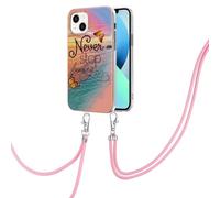 Crossbody Case for OPPO Reno 12, Lanyard Cord Marble Design Glitter Sparkle Case OPPO Reno 12 Shockproof Slim Soft Silicone TPU Bumper Cover Phone Case for OPPO Reno 12 Butterfly
