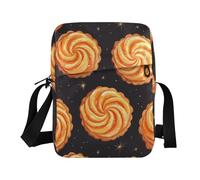 Crossbody Chest Bag for Men and Women Cell Phone Purses with Adjustable Strap Travel Work Danish Pastry Scandinavian Style Style