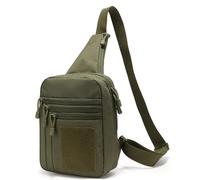 Crossbody Chest Pack, Tactical Backpack, Camo Backpack, Military Backpack, Hiking Bag, Waterproof Single Shoulder Bag 2-Way Zipper Sling Rucksack with Concealed Holster for Riding Hunting A