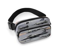 Crossbody Fanny Pack for Women Men,Aircraft Fighter Jets Print Sports Waist Bag,Fashion Waist Packs Bag with Adjustable Strap