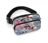 Crossbody Fanny Pack for Women Men Colorful Umbrella Waist Pack Sports Belt Bag Large Waist Bag with Adjustable Strap Fashion Hip Bum Bag for Workout Running Traveling, white, 7.9x5.1 Inches