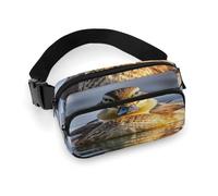 Crossbody Fanny Pack for Women Men,Cute Loon Birds Print Sports Waist Bag,Fashion Waist Packs Bag with Adjustable Strap