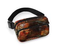 Crossbody Fanny Pack for Women Men Delicious Roast Turkey Waist Pack Sports Belt Bag Large Waist Bag with Adjustable Strap Fashion Hip Bum Bag for Workout Running Traveling, white, 7.9x5.1 Inches
