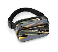 Crossbody Fanny Pack for Women Men,Jet Fighters Print Sports Waist Bag,Fashion Waist Packs Bag with Adjustable Strap
