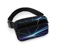 Crossbody Fanny Pack for Women Men,Laser Light Print Sports Waist Bag,Fashion Waist Packs Bag with Adjustable Strap