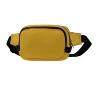 Crossbody Fanny Pack for Women Men, Lightweight Waist Pack Crossbody Bag with 2 Zipper Pockets, Adjustable Strap, Natural Yellow Belt Bag Phone Pouch for Running Hiking Travel