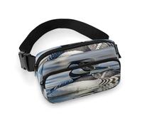 Crossbody Fanny Pack for Women Men,Loon Birds Print Sports Waist Bag,Fashion Waist Packs Bag with Adjustable Strap
