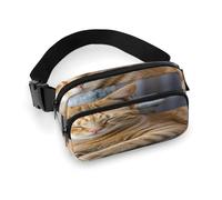 Crossbody Fanny Pack for Women Men,Orange Cat Sleeping Print Sports Waist Bag,Fashion Waist Packs Bag with Adjustable Strap