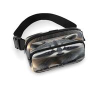 Crossbody Fanny Pack for Women Men,Raccoon Print Sports Waist Bag,Fashion Waist Packs Bag with Adjustable Strap