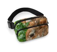 Crossbody Fanny Pack for Women Men Some Small Plants Waist Pack Sports Belt Bag Large Waist Bag with Adjustable Strap Fashion Hip Bum Bag for Workout Running Traveling, white, 7.9x5.1 Inches