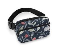 Crossbody Fanny Pack for Women Men Subtle Graffiti Elements Waist Pack Sports Belt Bag Large Waist Bag with Adjustable Strap Fashion Hip Bum Bag for Workout Running Traveling, white, 7.9x5.1 Inches