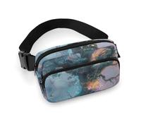 Crossbody Fanny Pack for Women Men Trees And Glowing Plants Waist Pack Sports Belt Bag Large Waist Bag with Adjustable Strap Fashion Hip Bum Bag for Workout Running Traveling, white, 7.9x5.1 Inches