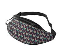 Crossbody Fanny Packs for Women Men - Artistic Cute Chicken Multicolor Travel Belt Bag Running Waist Bag for Women Men